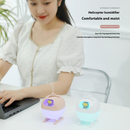 Helicopter Humidifier Usb Desktop Bedroom Silent Cartoon Cute Pet Air Humidifier