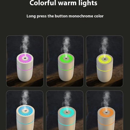 Colorful Cool Mini Humidifier, USB Personal Desktop Humidifier 2 Mist Modes, Super Quiet