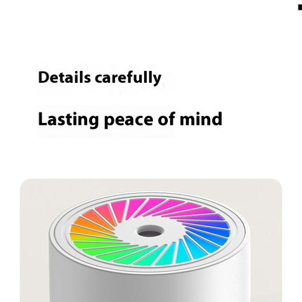 Colorful Cool Mini Humidifier, USB Personal Desktop Humidifier 2 Mist Modes, Super Quiet
