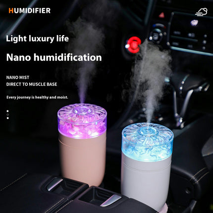 Simulation Flower Humidifier-USB Car Desktop Silent Colorful Light Small Humidifier
