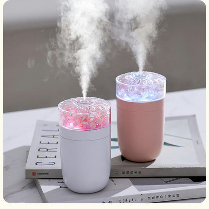 Simulation Flower Humidifier-USB Car Desktop Silent Colorful Light Small Humidifier