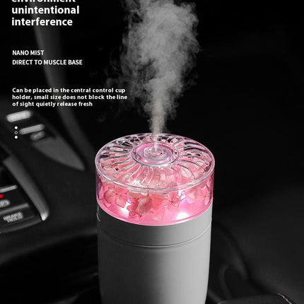 Simulation Flower Humidifier-USB Car Desktop Silent Colorful Light Small Humidifier