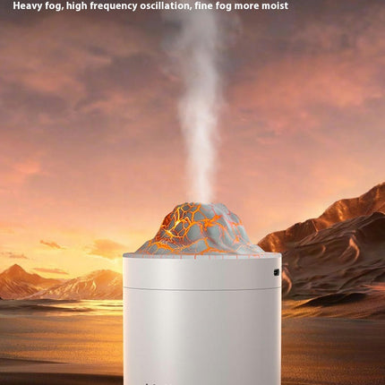 USB Humidifier Large Capacity 500ml Desktop Colorful Night Light Simulation Flame Humidifier
