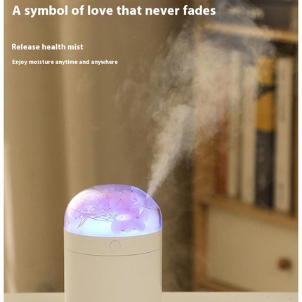 Preserved Flower Portable Humidifier, Waterless Auto Shut-Off,for Office Room Bedroom Livingroom