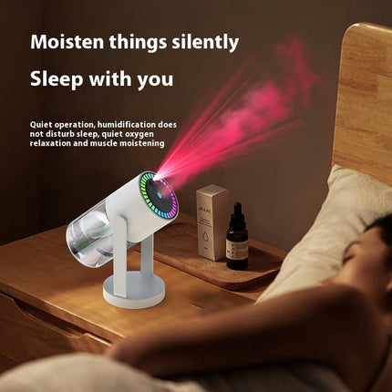Shaking Head Humidifier USB Car Home Dual Use Starry Sky Projection Light Air Humidifier