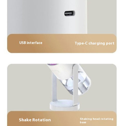 Shaking Head Humidifier USB Car Home Dual Use Starry Sky Projection Light Air Humidifier