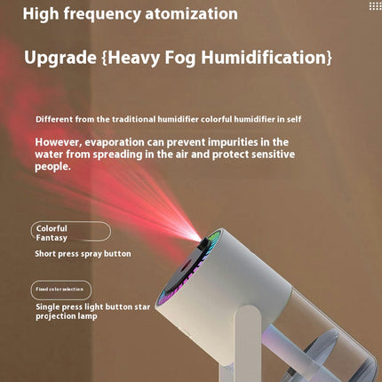 Shaking Head Humidifier USB Car Home Dual Use Starry Sky Projection Light Air Humidifier