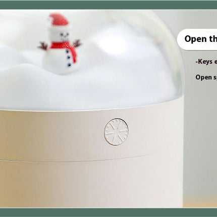Christmas Snowman Humidifier USB Desktop Large Capacity Colorful Atmosphere Air Humidifier