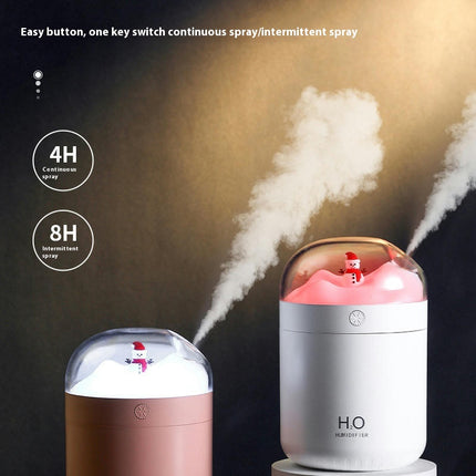 Christmas Snowman Humidifier USB Desktop Large Capacity Colorful Atmosphere Air Humidifier