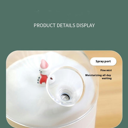 Christmas Snowman Humidifier USB Desktop Large Capacity Colorful Atmosphere Air Humidifier