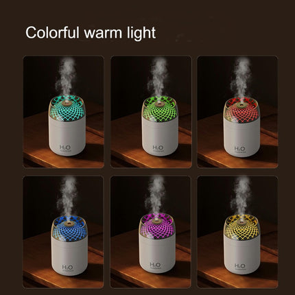 Glass Cup Humidifier-USB Desktop 500ml Large Capacity Silent Colorful Light Humidifier