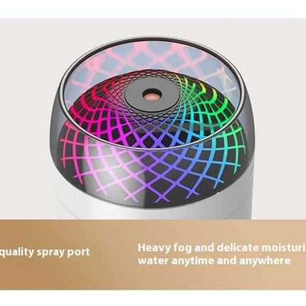 Glass Cup Humidifier-USB Desktop 500ml Large Capacity Silent Colorful Light Humidifier