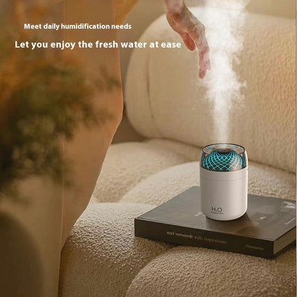Glass Cup Humidifier-USB Desktop 500ml Large Capacity Silent Colorful Light Humidifier