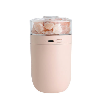 Salt Lamp Humidifier USB Charging 1200 MAh Car Dual-Purpose Colorful Air Humidifier