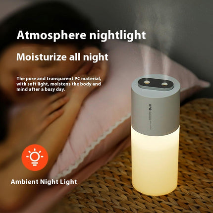 Small Humidifiers for Bedroom, 400ml Quiet Cool Mist Humidifiers for Car Office Desktop