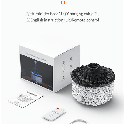 Aromatherapy Machine Home Desktop Humidifier Simulation Smoke Ring Flame Aromatherapy Machine