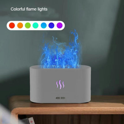 3D Simulation Flame Aromatherapy Machine USB Home Desktop Colorful Flame Humidifier