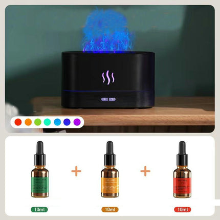 3D Simulation Flame Aromatherapy Machine USB Home Desktop Colorful Flame Humidifier