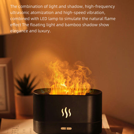 3D Simulation Flame Aromatherapy Machine USB Home Desktop Colorful Flame Humidifier