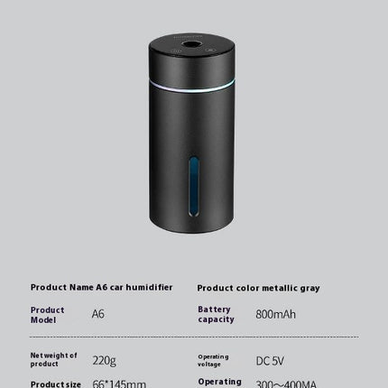 Car Aromatherapy Machine-Smart Wireless Car Start-Stop Atmosphere Light Charging Car Humidifier