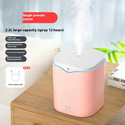 Large Fog Humidifier-USB Square Home Bedroom Desktop 2L Silent Large Capacity Humidifier