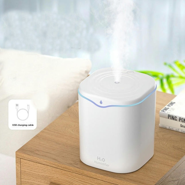 Large Fog Humidifier-USB Square Home Bedroom Desktop 2L Silent Large Capacity Humidifier