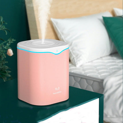 Large Fog Humidifier-USB Square Home Bedroom Desktop 2L Silent Large Capacity Humidifier