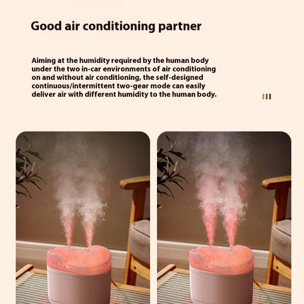 Crack Flame Humidifier Ultrasonic Double Spray Desktop Bedroom Small Humidifier