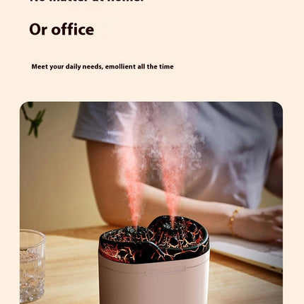 Crack Flame Humidifier Ultrasonic Double Spray Desktop Bedroom Small Humidifier