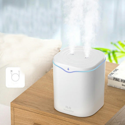 2L Large Capacity Humidifier Office Bedroom Home USB Double Spray Large Fog Air Humidifier