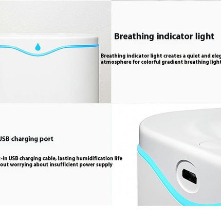 2L Large Capacity Humidifier Office Bedroom Home USB Double Spray Large Fog Air Humidifier