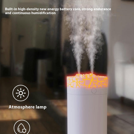 Double Spray Crack Air Humidifier - Mini Desktop Office Bedroom Small Large Spray Humidifier