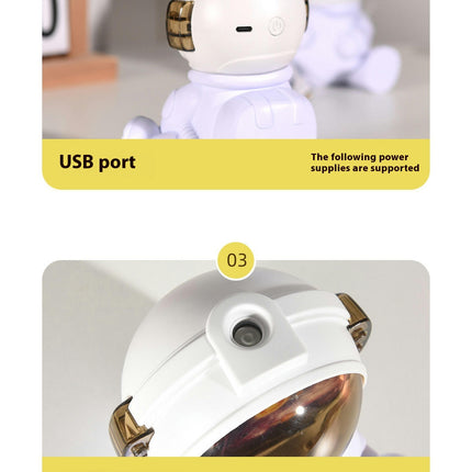 Starry Sky Lamp Humidifier USB Plug-in Student Bedroom Desktop Astronaut Humidifier