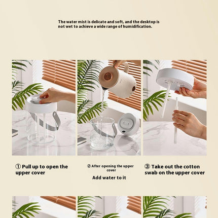 Air Humidifier-Home Bedroom Desktop Silent Large Fog Transparent Humidifier With Portable