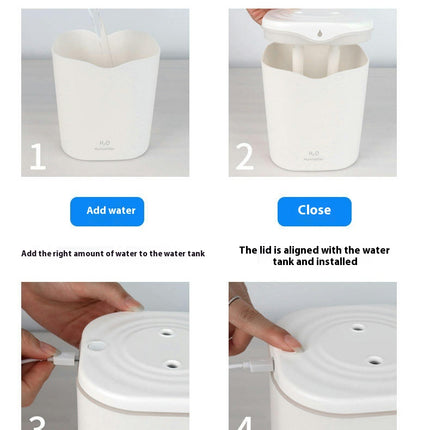 Air Humidifier for Bedroom Portable Desktop USB Humidifiers with Soft Night Light for Car Home Office