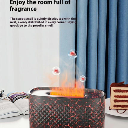 Crack Aroma Diffuser - Home Use Desktop Large Fog Colorful Simulation Flame Aroma Diffuser