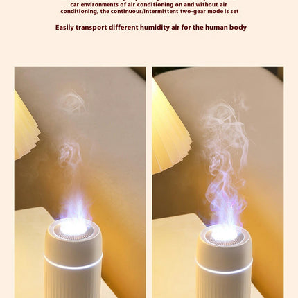 Mini Car Aromatherapy Diffuser Desktop Car Air Essential Oil Flame Silent Aromatherapy Diffuser