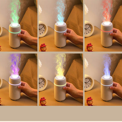Mini Car Aromatherapy Diffuser Desktop Car Air Essential Oil Flame Silent Aromatherapy Diffuser