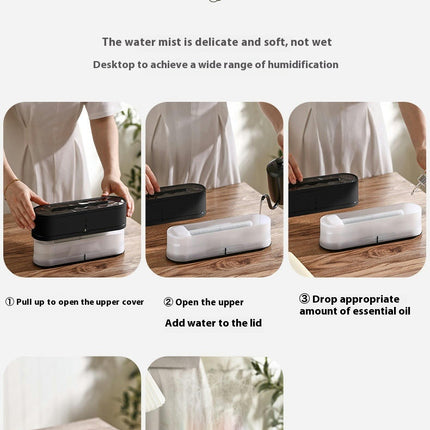 Square Aromatherapy Machine-Home Bedroom Colorful Atmosphere Night Light Simulation Flame Diffuser