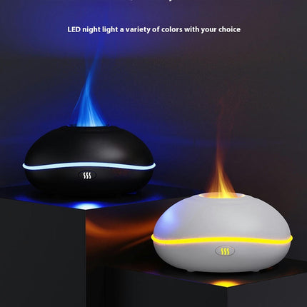 Square Aromatherapy Machine-Home Bedroom Colorful Atmosphere Night Light Simulation Flame Diffuser