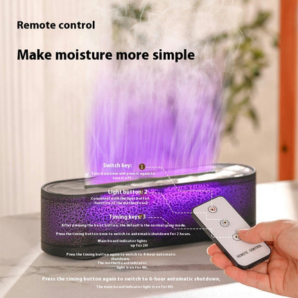 Flame Air Diffuser Humidifier, Essential Oil Diffuser - 7 Colors, 260mL Capacity, Auto-Off Protection