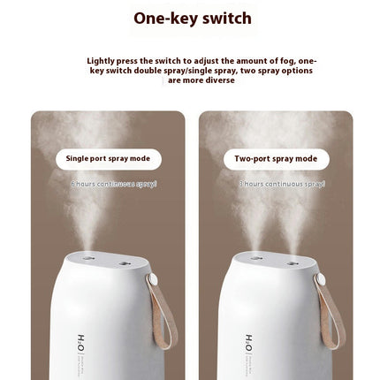 Double Dpray Humidifier-Home Bedroom Office Desk USB Car Warm Light Humidifier