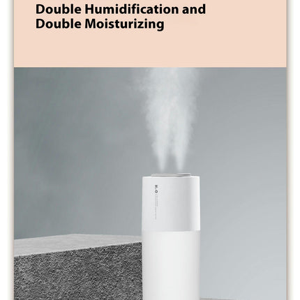 Dual Spray USB Humidifier - Portable Car Humidifier with Built-in Battery