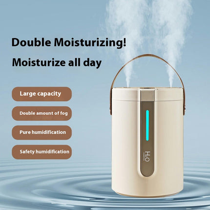 Double Spray Humidifier-Home Bedroom USB Charging Digital Display Large Capacity Humidifier