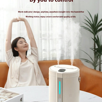 Double Spray Humidifier-Home Bedroom USB Charging Digital Display Large Capacity Humidifier