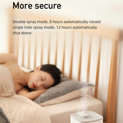 Double Spray Mist Humidifier-3L Large Capacity Desktop Bedroom Dormitory Silent Humidifier