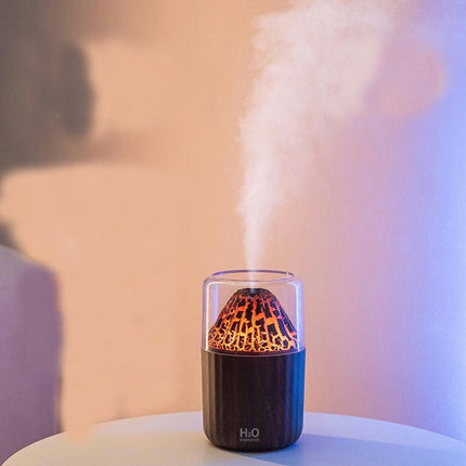 Home Bedroom Desktop Humidifier Colorful Atmosphere Light Aromatherapy Machine Small Flame Humidifier
