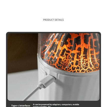 Home Bedroom Desktop Humidifier Colorful Atmosphere Light Aromatherapy Machine Small Flame Humidifier
