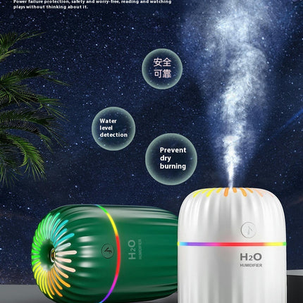 USB Mini Humidifier - Home Desktop Bedroom Office Car Colorful Marquee Humidifier
