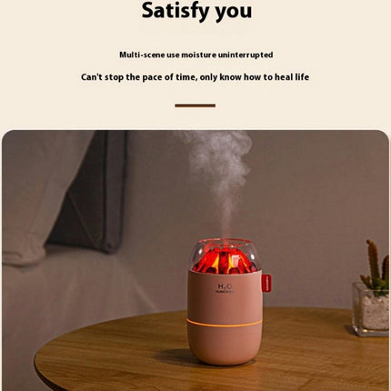 Simulation Charcoal Fire Humidifier-Large Fog USB Atmosphere Light Home Bedroom Silent Humidifier